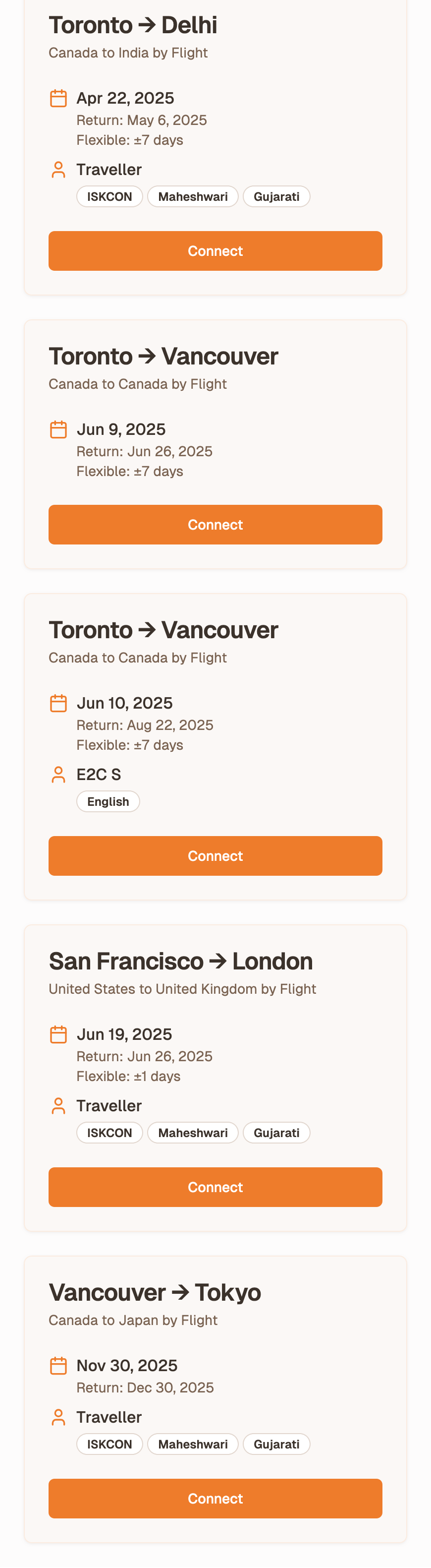 destinations interface